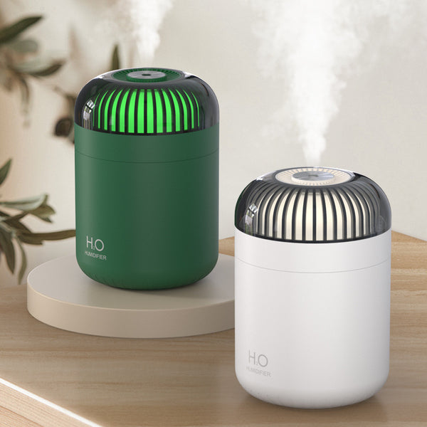 Quiet Cool Mist Humidifier - 500ml USB-C with Ambient Light & Dual Mist Modes (Green)