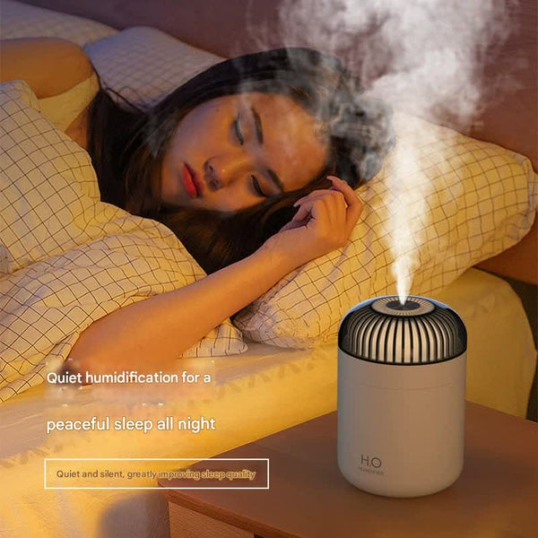 Quiet Cool Mist Humidifier - 500ml USB-C with Ambient Light & Dual Mist Modes (Green)