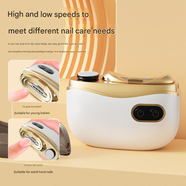 Electric Nail Clipper & Grinder - 2-in-1 Automatic Trimmer with 2 Speeds, Safe for All Ages