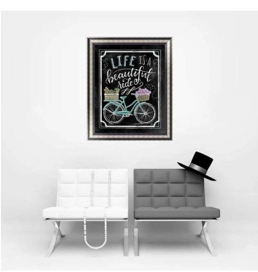 Full Drill - 5D DIY Diamond Mnp Dotz Blackboard Bicycle 40x50