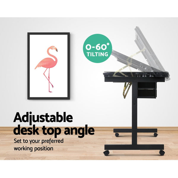 Drawing Desk Drafting Table Set With Stool Tilt Art Craft