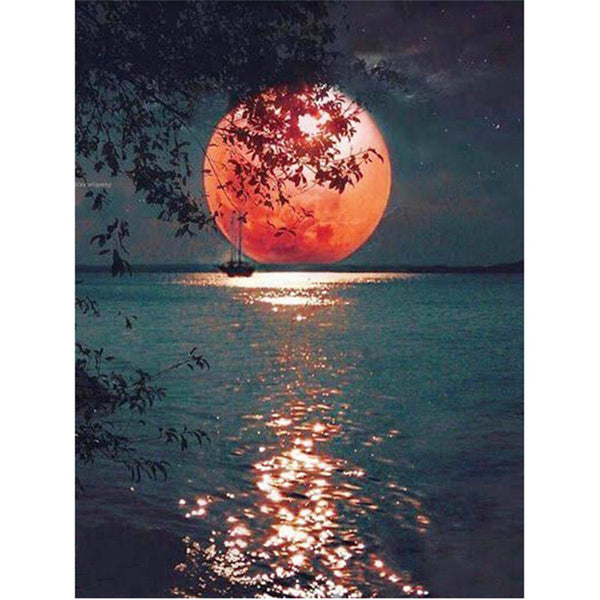 Full Diamond Sunset Sunset 5d Diamond Painting 30x40