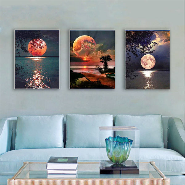 Full Diamond Sunset Sunset 5d Diamond Painting 30x40