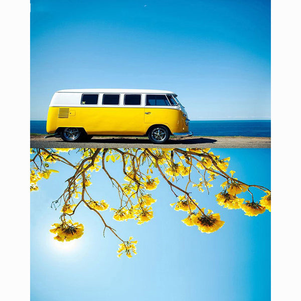 Diamond Painting Cross Stitch Car Embroidery Bus