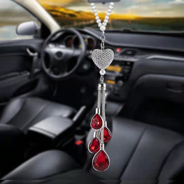Car Pendant Rearview Mirror Pendant Car Crystal Interior Hanging Decoration