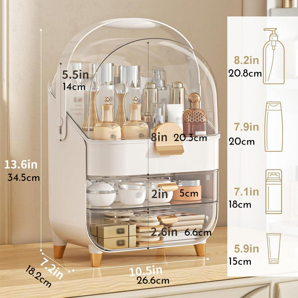 Makeup Organizer With Skincare Holder