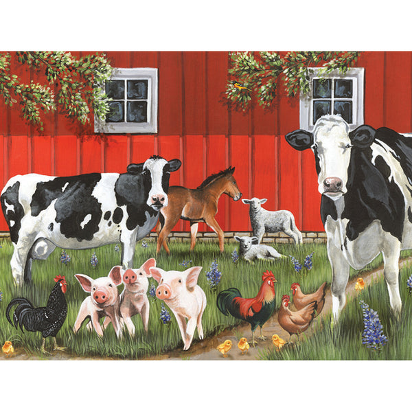 5D DIY Diamond Embroidery Red Barn Farm Diamond Painting- Square Drill