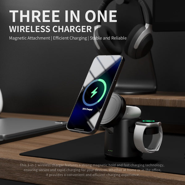 NEW 15W Magnetic Three-in-one Wireless Charger