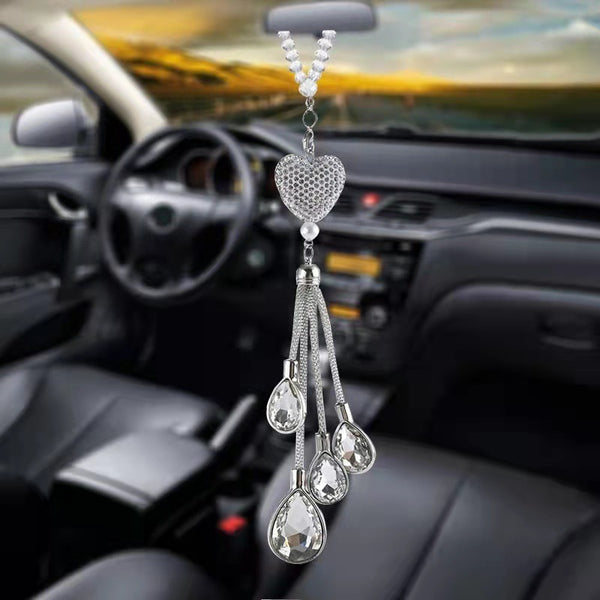 Car Pendant Rearview Mirror Pendant Car Crystal Interior Hanging Decoration