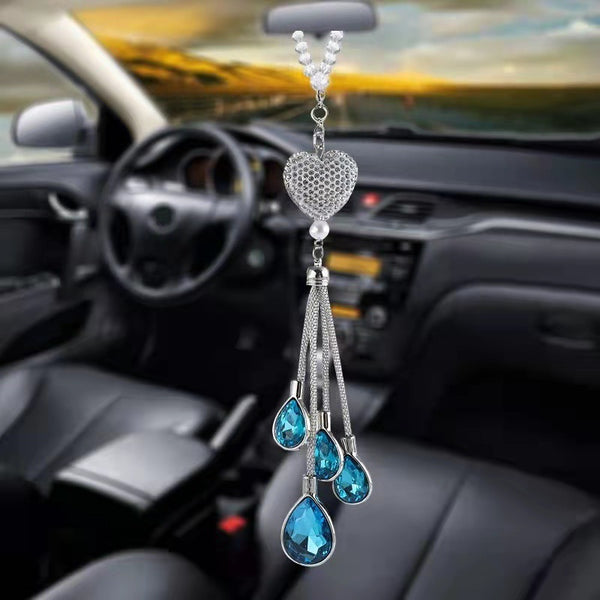 Car Pendant Rearview Mirror Pendant Car Crystal Interior Hanging Decoration