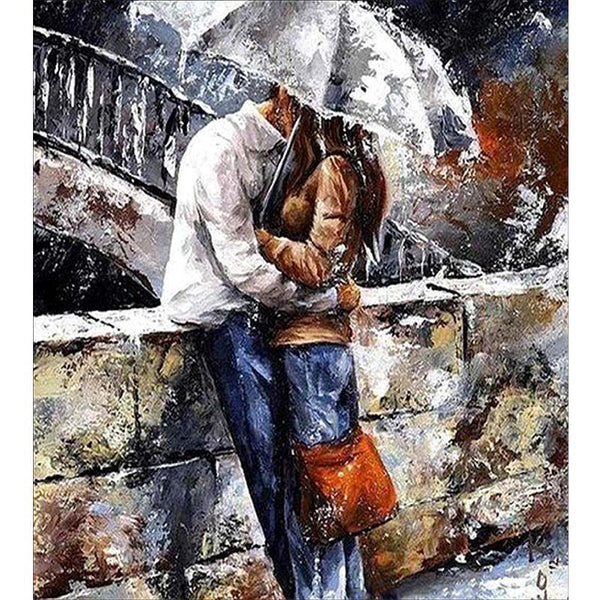 5D Diamond Painting - Kisses Under An Umbrella