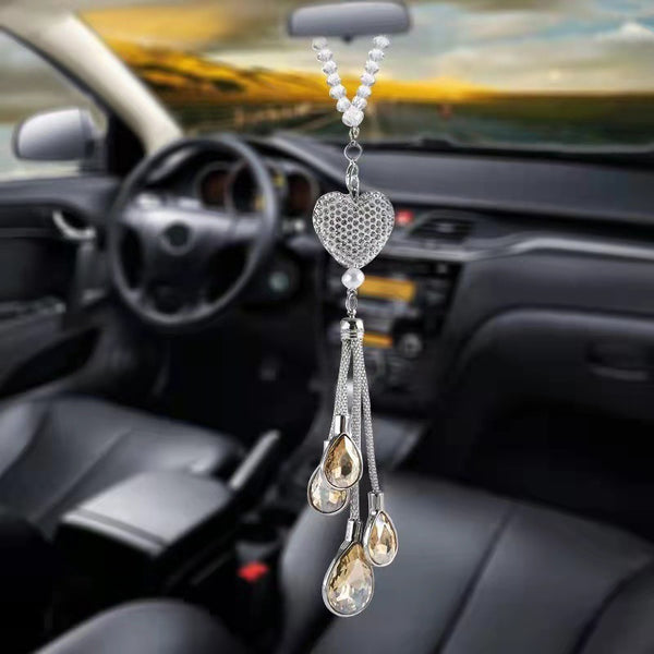 Car Pendant Rearview Mirror Pendant Car Crystal Interior Hanging Decoration