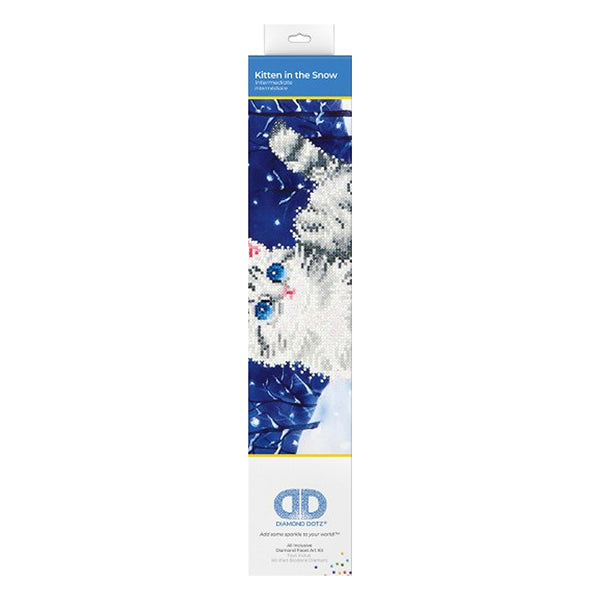 DIAMOND DOTZ KITTEN IN THE SNOW 35.5 X 27.9CM