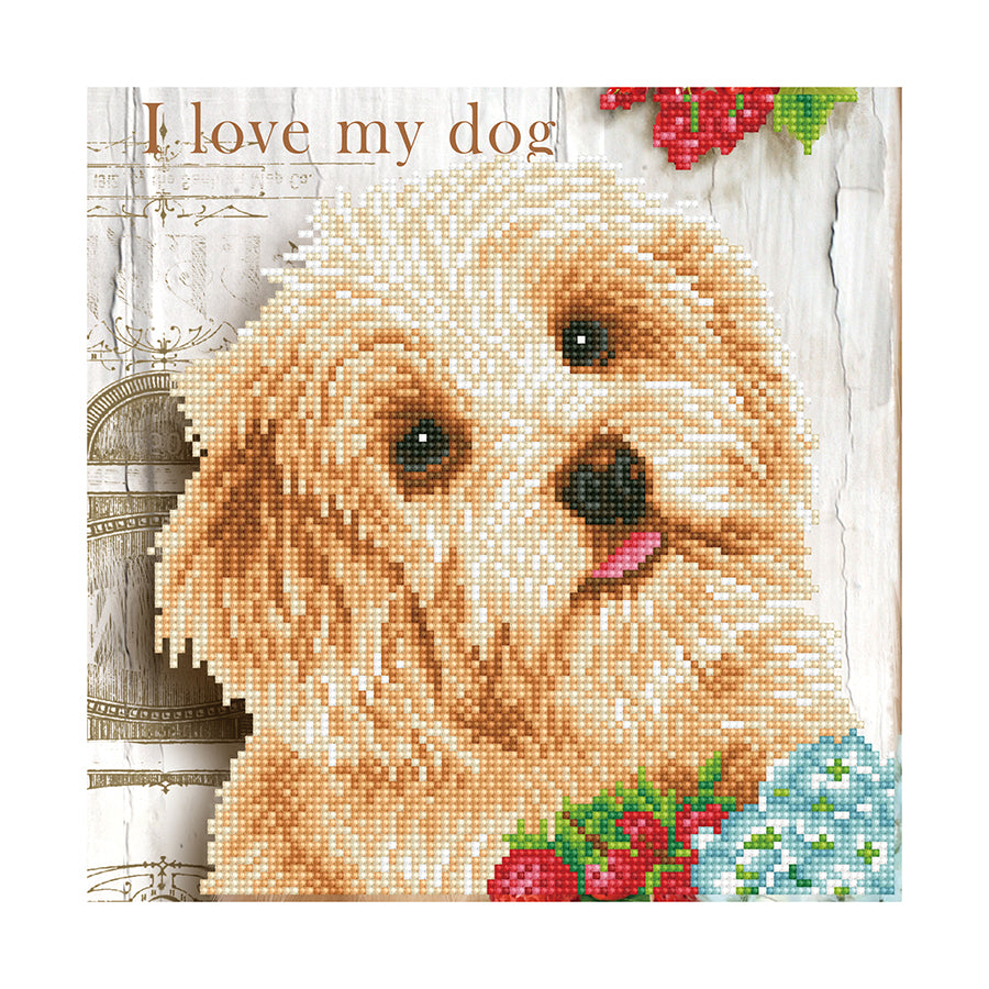 DIAMOND DOTZ I LOVE MY DOG 30.5x30.5