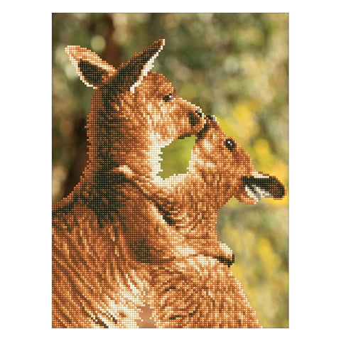DIAMOND DOTZ KISSING KANGAS 31 X 41CM