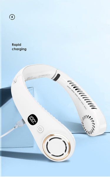 Portable Neck Fan Upgraded, Neckbrace Personal Hands Free, 5 Speed Gears Adjustment
