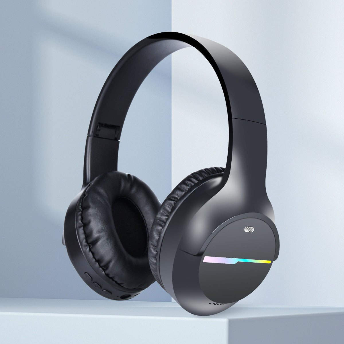 Black Wireless Gaming Headphones with Lights