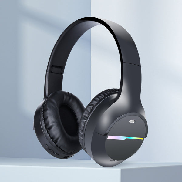 Black Wireless Gaming Headphones with Lights