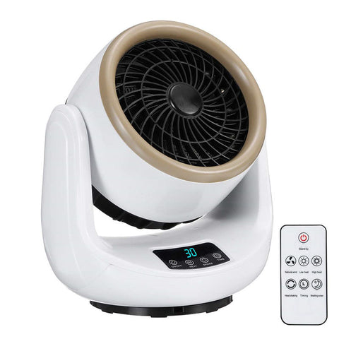 Desktop Ceramic Heater Fan - All Season Use, Hot & Cold Modes with Remote Control