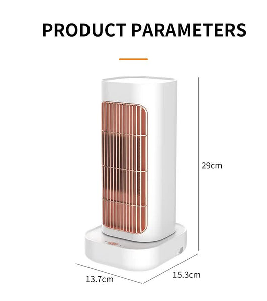Portable Electric Heater with Oscillation & Tip-Over Protection- 2 Heat Settings, Mini Tower