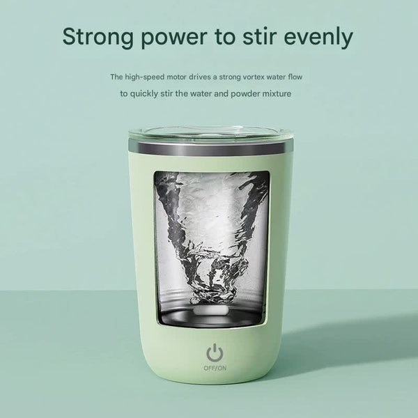 Mini Portable Electric Self-Stirring Mug - USB-C Rechargeable, 4-Hour Use, Stainless Steel (pink)