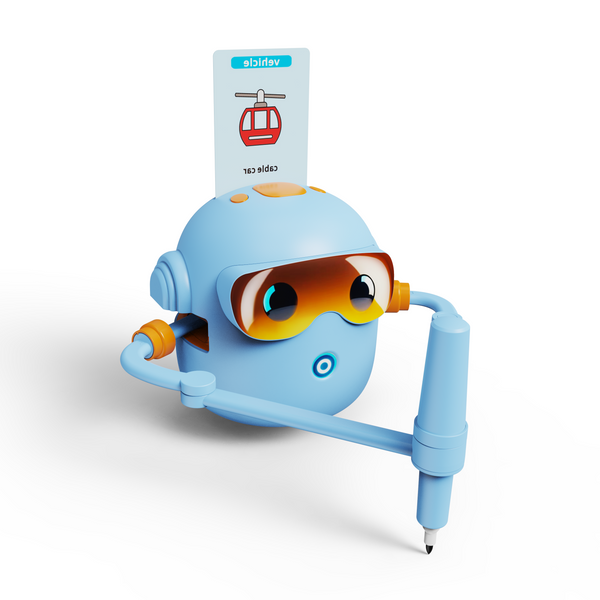 Blue Interactive Drawing Robot Educational Art Toy