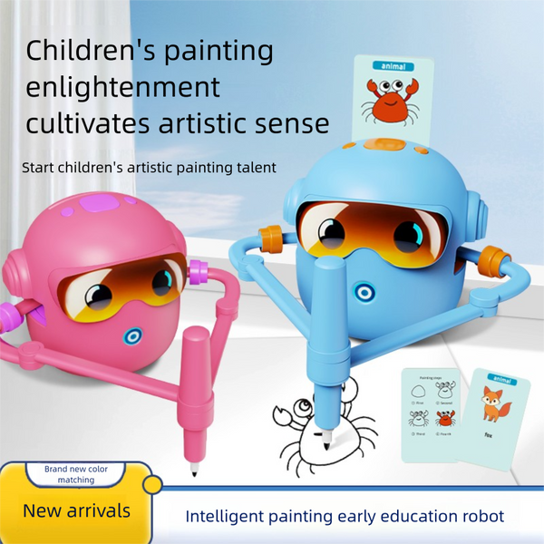 Pink Interactive Drawing Robot Educational Art Toy