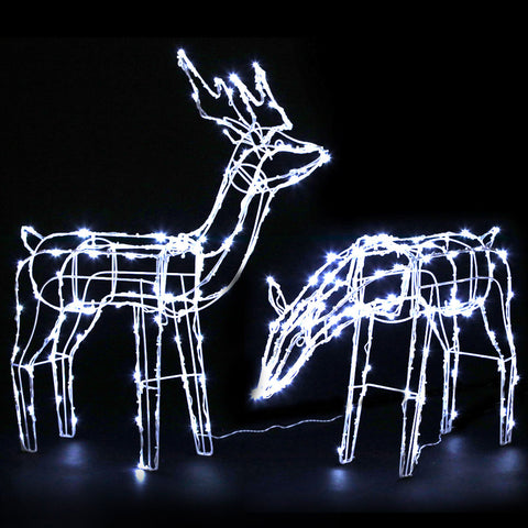 Christmas Lights Reindeers 200 LED Decorations Jingle Jollys