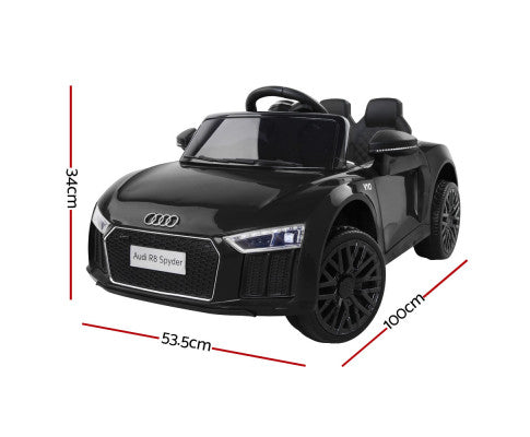 Kids Ride On Car Audi R8 Licensed Sports Electric Toy Cars Black