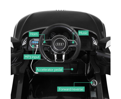 Kids Ride On Car Audi R8 Licensed Sports Electric Toy Cars Black