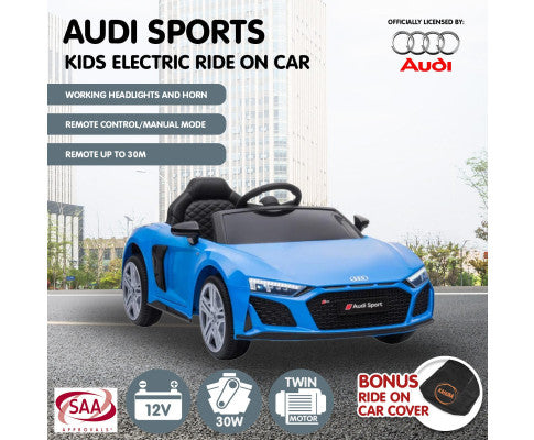 Kahuna Audi Sport Licensed Kids Electric Ride On Car Remote Control - Blue