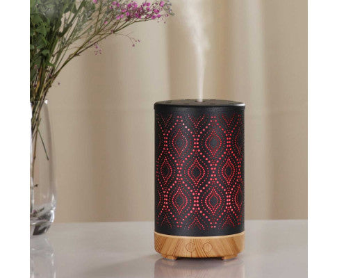 Essential Oil Aroma and Remote Diffuser - 100ml Metal Art Air Mist Humidifier