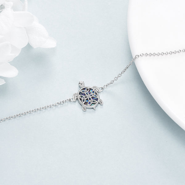 Silver Abalone Sea Turtle Adjustable Ankle Jewelry Gifts for Women