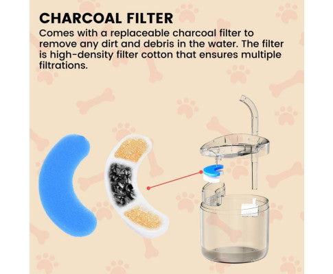 Floofi Pet Water Fountain Dispenser 1.8L FI-WD-104-ZM
