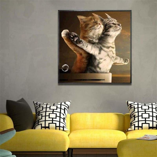 5D DIY Diamond Painting Kits Funny Cute Cats Lovers Titanic 60x60
