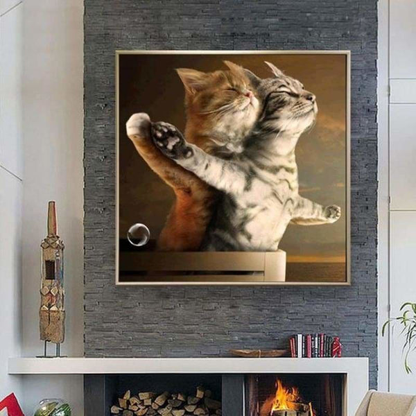 5D DIY Diamond Painting Kits Funny Cute Cats Lovers Titanic 60x60