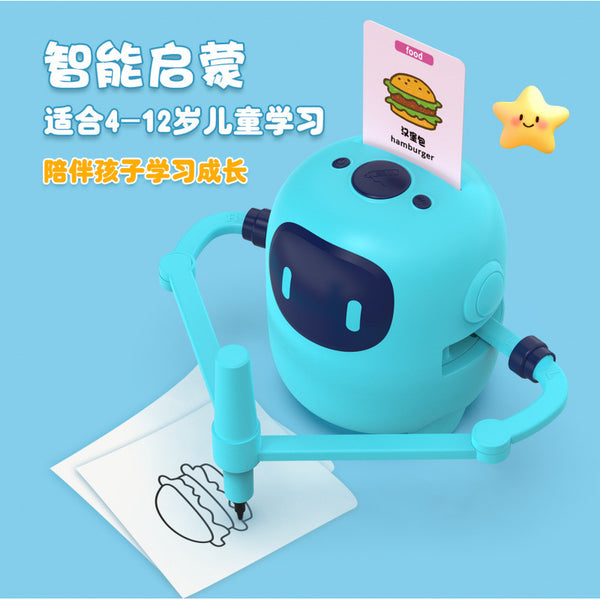 Blue or Orange Color Intelligent Child Drawing Robot