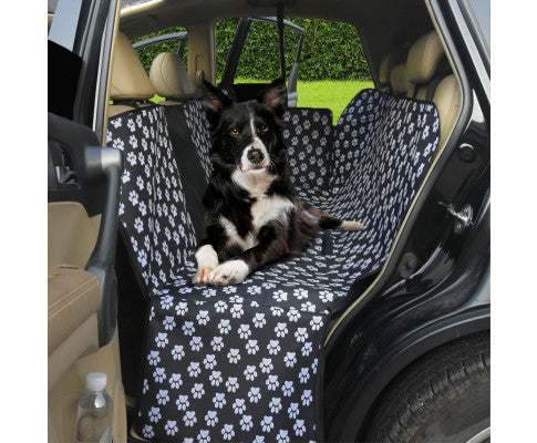 FLOOFI 140 x 145cm Pets Car Back Seat Cover Hammock (Black) FI-PCSC-100-BJD