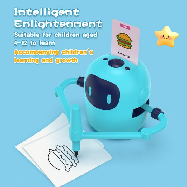 Blue or Orange Color Intelligent Child Drawing Robot