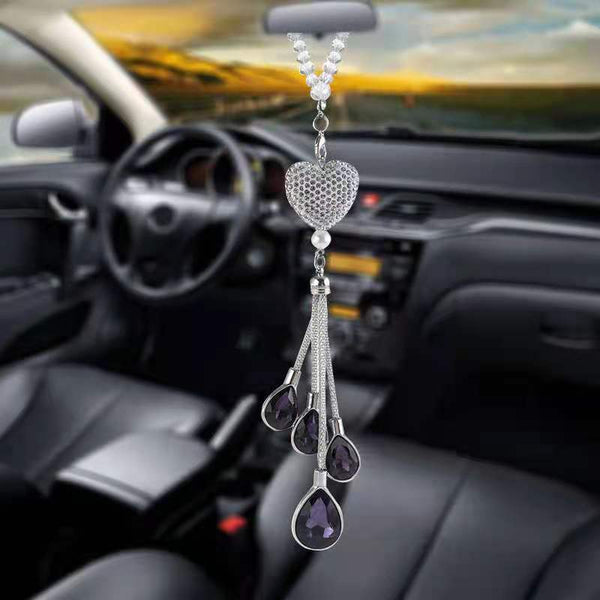 Car Pendant Rearview Mirror Pendant Car Crystal Interior Hanging Decoration