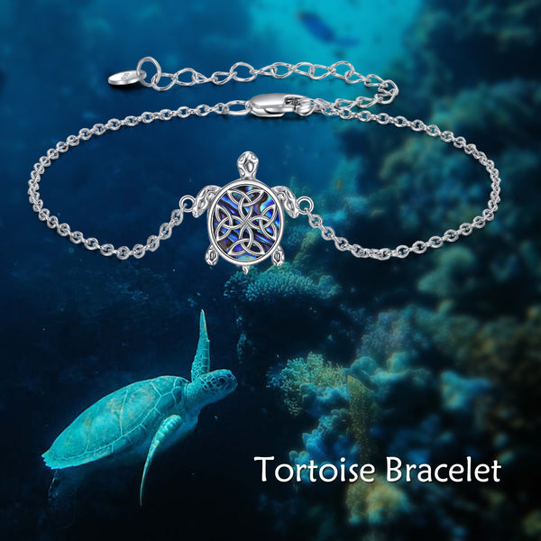Silver Abalone Sea Turtle Adjustable Ankle Jewelry Gifts for Women