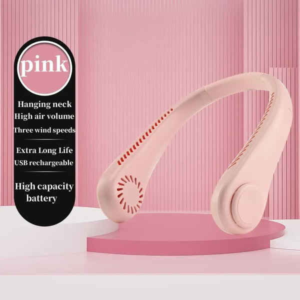 Rechargeable Portable Hands-Free Cooling Fan with 3 Speeds