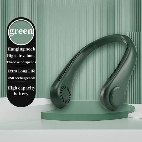Rechargeable Portable Hands-Free Cooling Fan with 3 Speeds