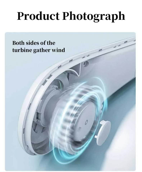 Rechargeable Portable Hands-Free Cooling Fan with 3 Speeds