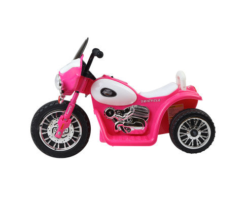 Rigo Kids Electric Ride On Patrol Police Car Harley-Inspired 6V Pink