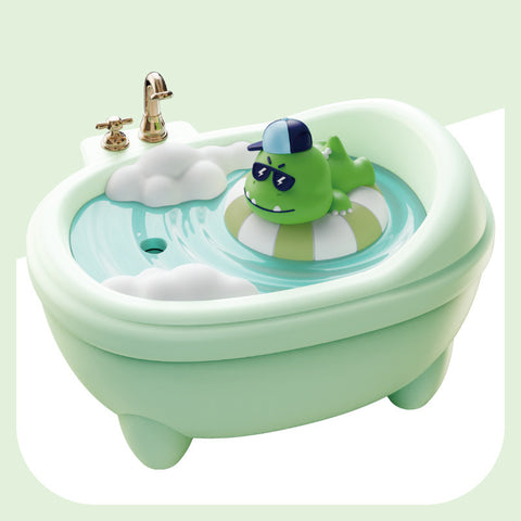 Bathtub Humidifier with Colorful Night Light - USB-C, 340ml, Auto Shut-Off(Green Dragon)