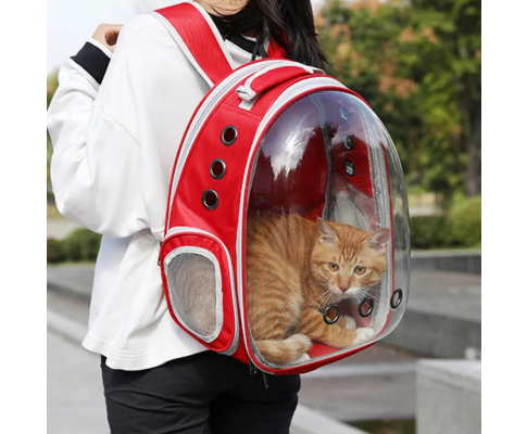 Floofi Expandable Space Capsule Backpack - Model 1 (Red) FI-BP-115-FCQ