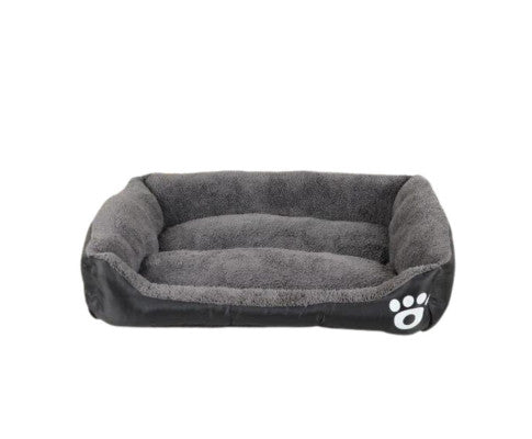 FLOOFI Pet Bed Square XL Size (Black+Dark Grey) FI-PB-303-XL