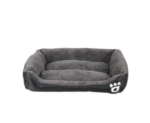 FLOOFI Pet Bed Square XL Size (Black+Dark Grey) FI-PB-303-XL