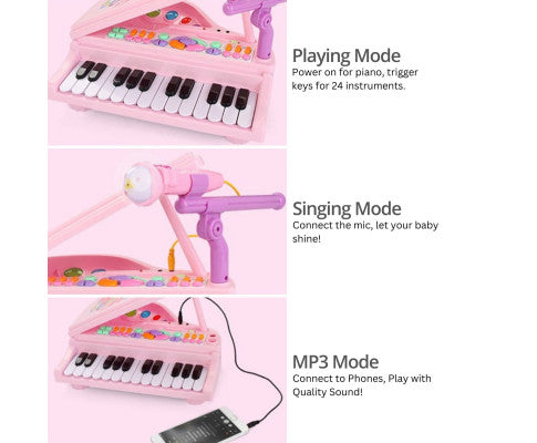 GOMINIMO Kids Piano Keyboard Music Toys (Pink) GO-MAT-106-XC